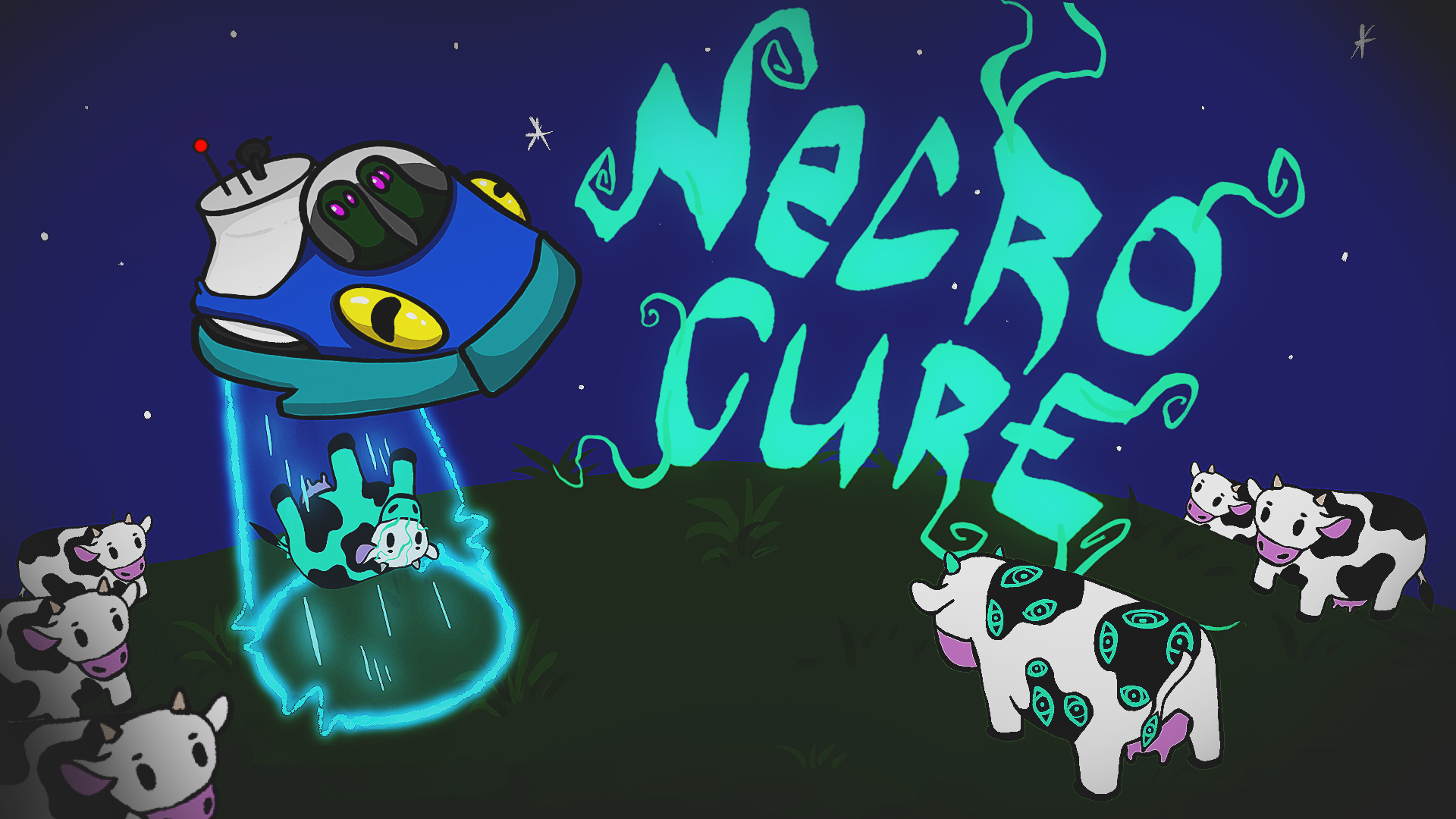 Necrocure — a UFO cow abduction game